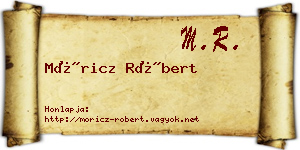 Móricz Róbert névjegykártya